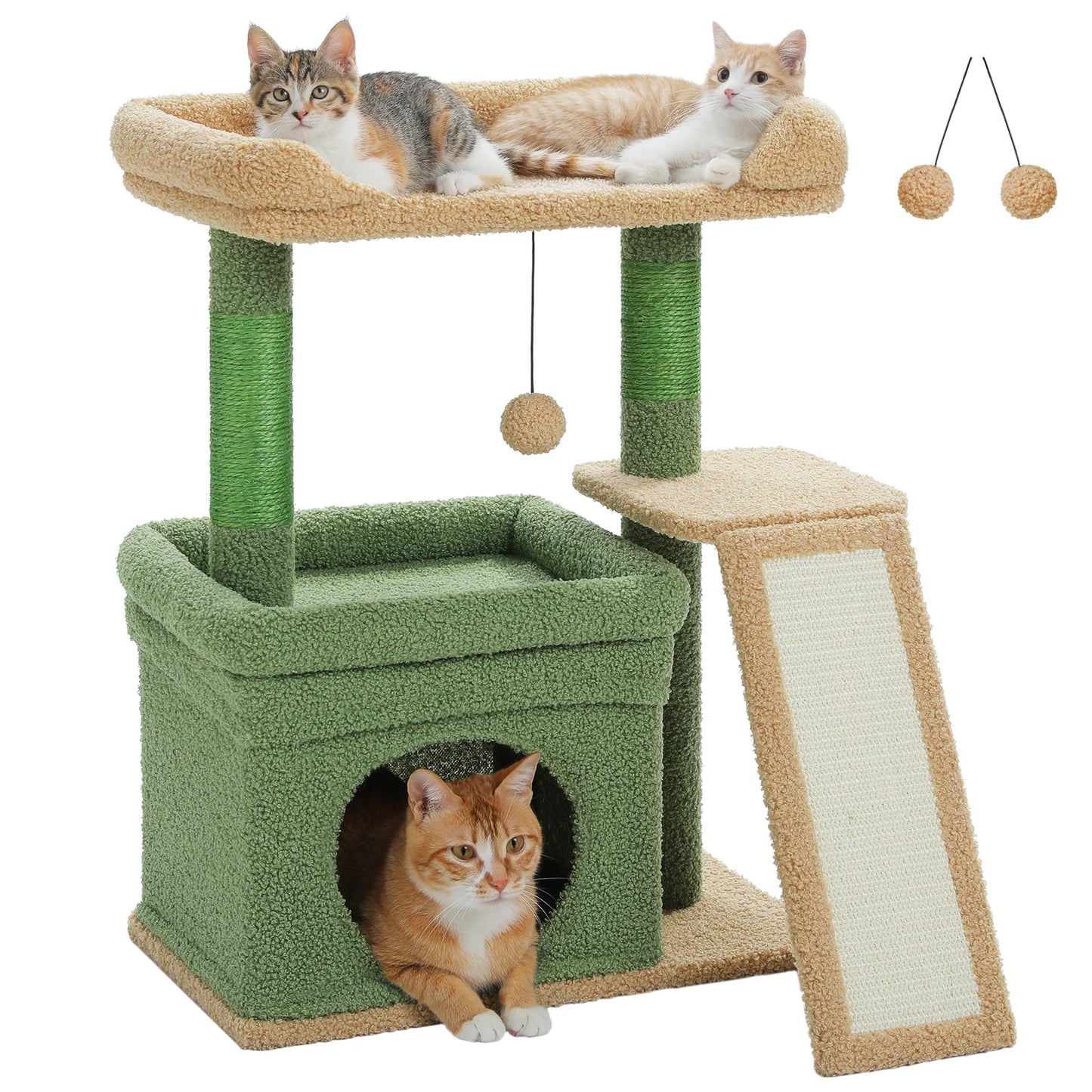PAWZ Road Small Cat Tree Indoor Tower With Sisal Scratching Post