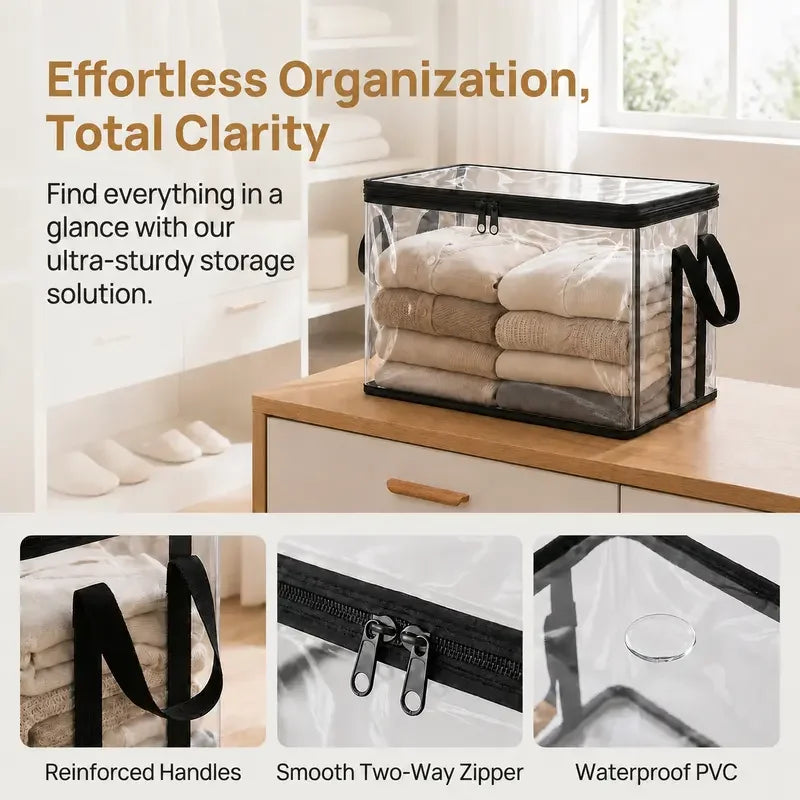 Black PVC Durable Toy Storage Box With Handle For Dolls