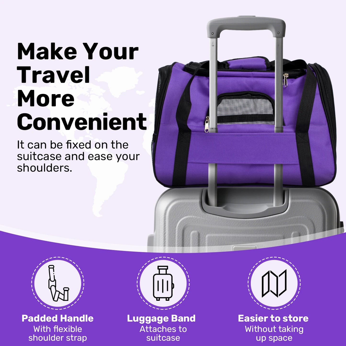 Airline Approved Soft Sided Pet Carrier For Cats And Dogs