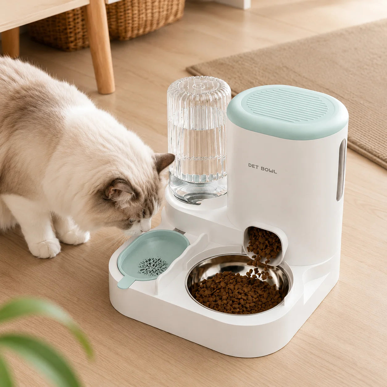 Automatic Pet Feeder Water Dispenser 2In1 Dogs And Cats