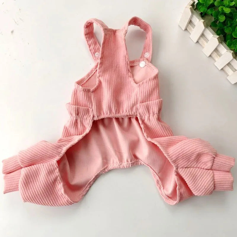 Dog Jumpsuit Overalls With Straps Soft Polyester For Pets