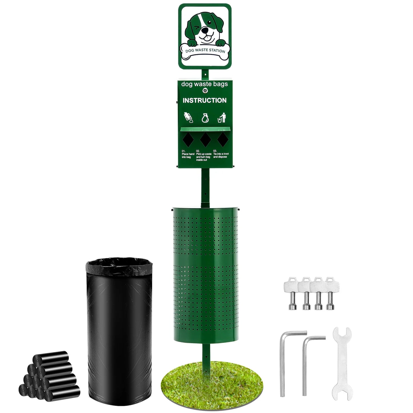 Commercial Dog Waste Station With Hand Wash And Bag Dispenser