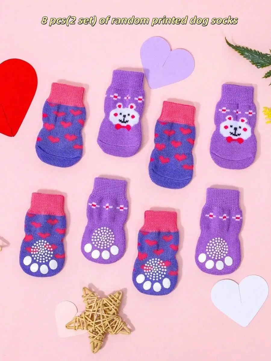 Pet Dog Socks Anti Slip Paw Protector Shoes For Small Dogs