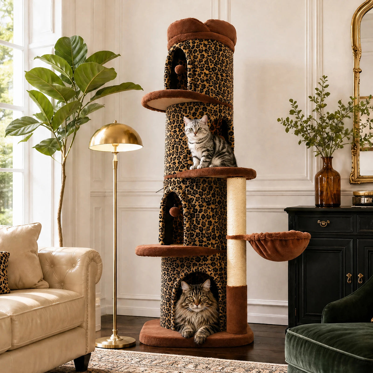 P Cat Tree Tower With Condos Scratching Posts And Bed