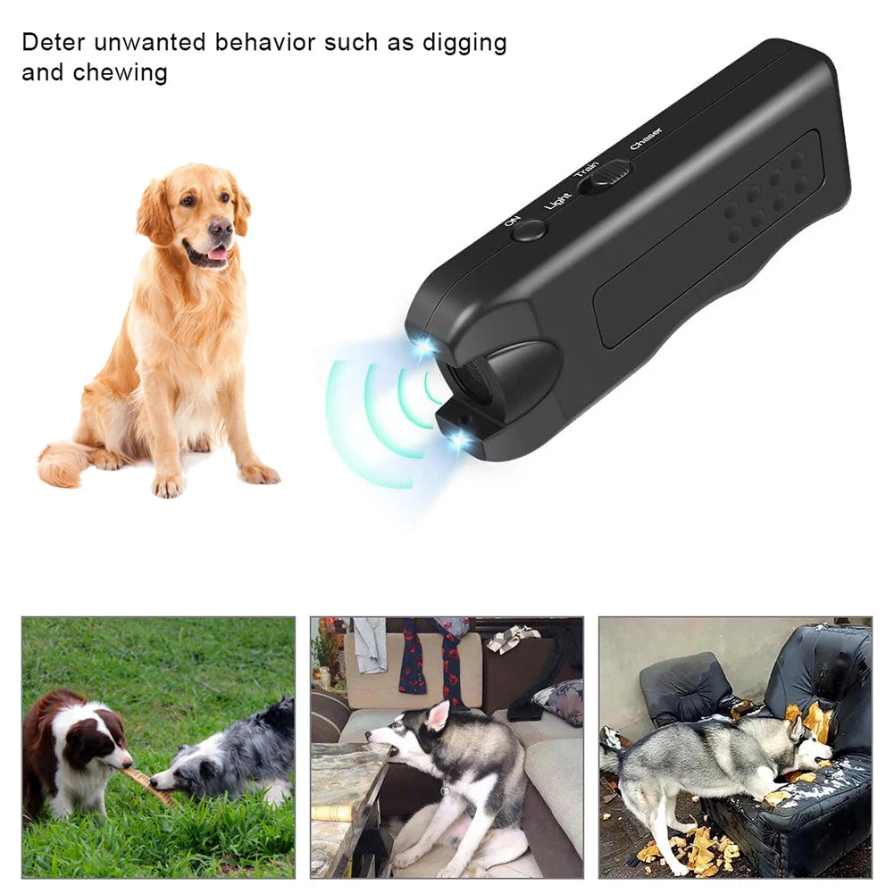 VAKIND Ultrasonic Bark Deterrent Handheld With LED Light