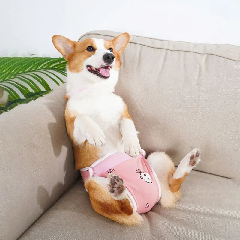 Adjustable French Bulldog Pet Underwear With Shoulder Straps
