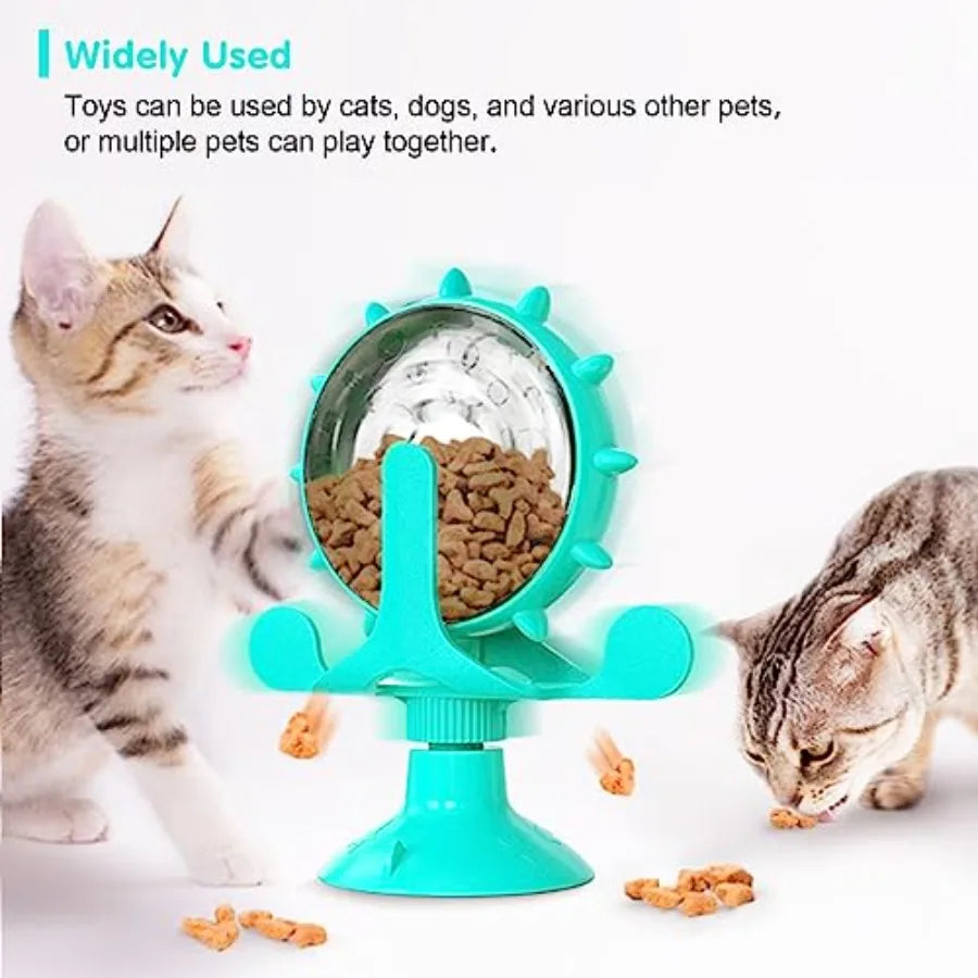 Rotating Interactive Cat And Dog Treat Dispenser Feeder Toy