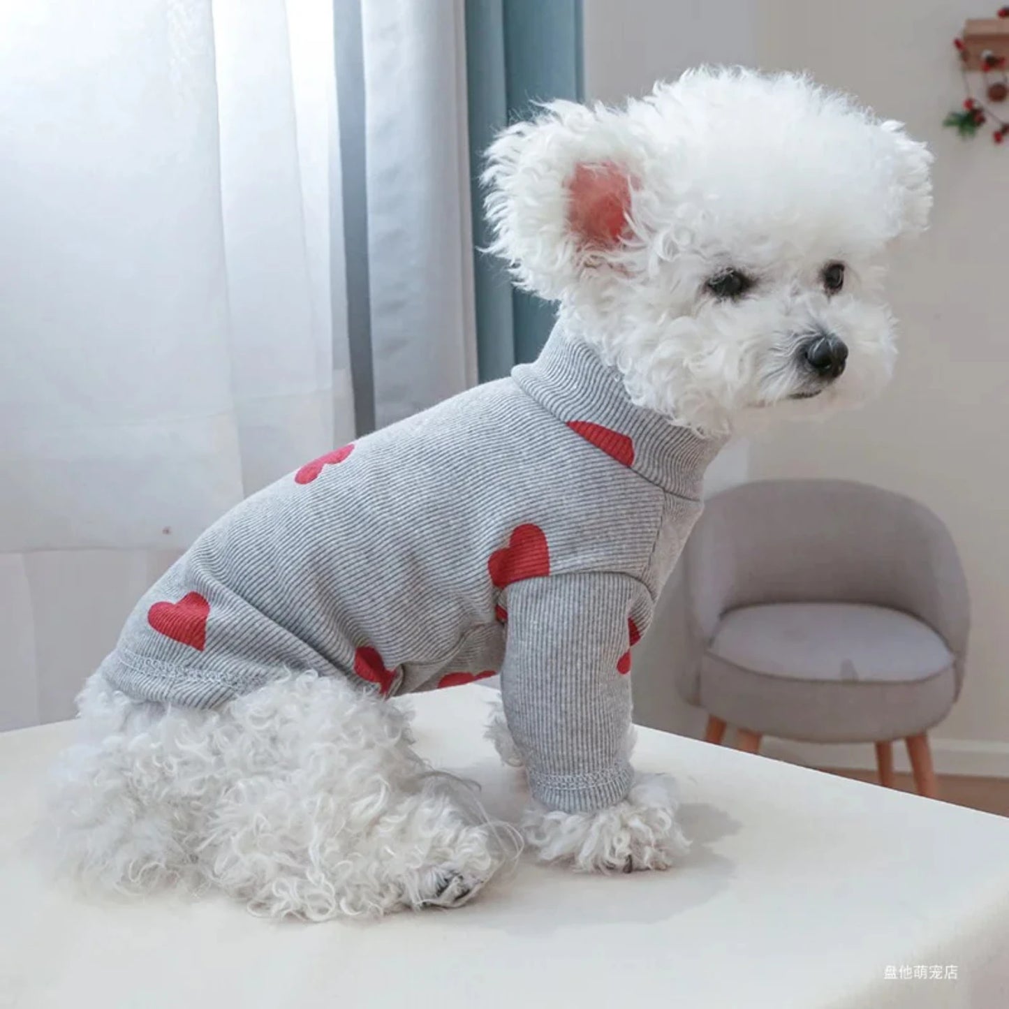 Valentine Love Print Pet Bottom Shirt For Dogs And Cats