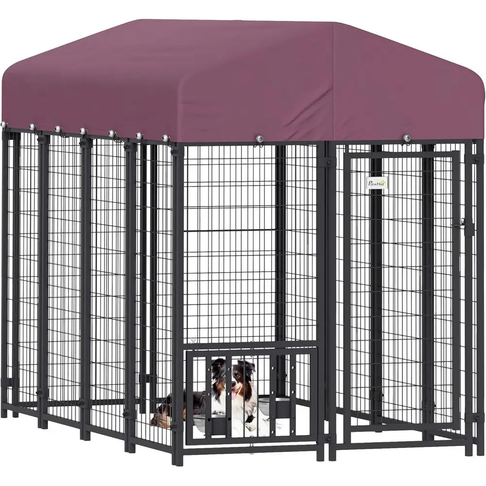 Heavy Duty Outdoor Dog Kennel With Roof And Secure Lock