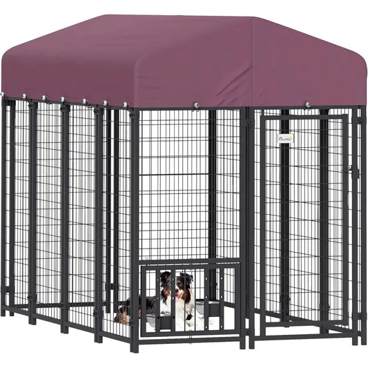 Heavy Duty Outdoor Dog Kennel With Roof And Secure Lock