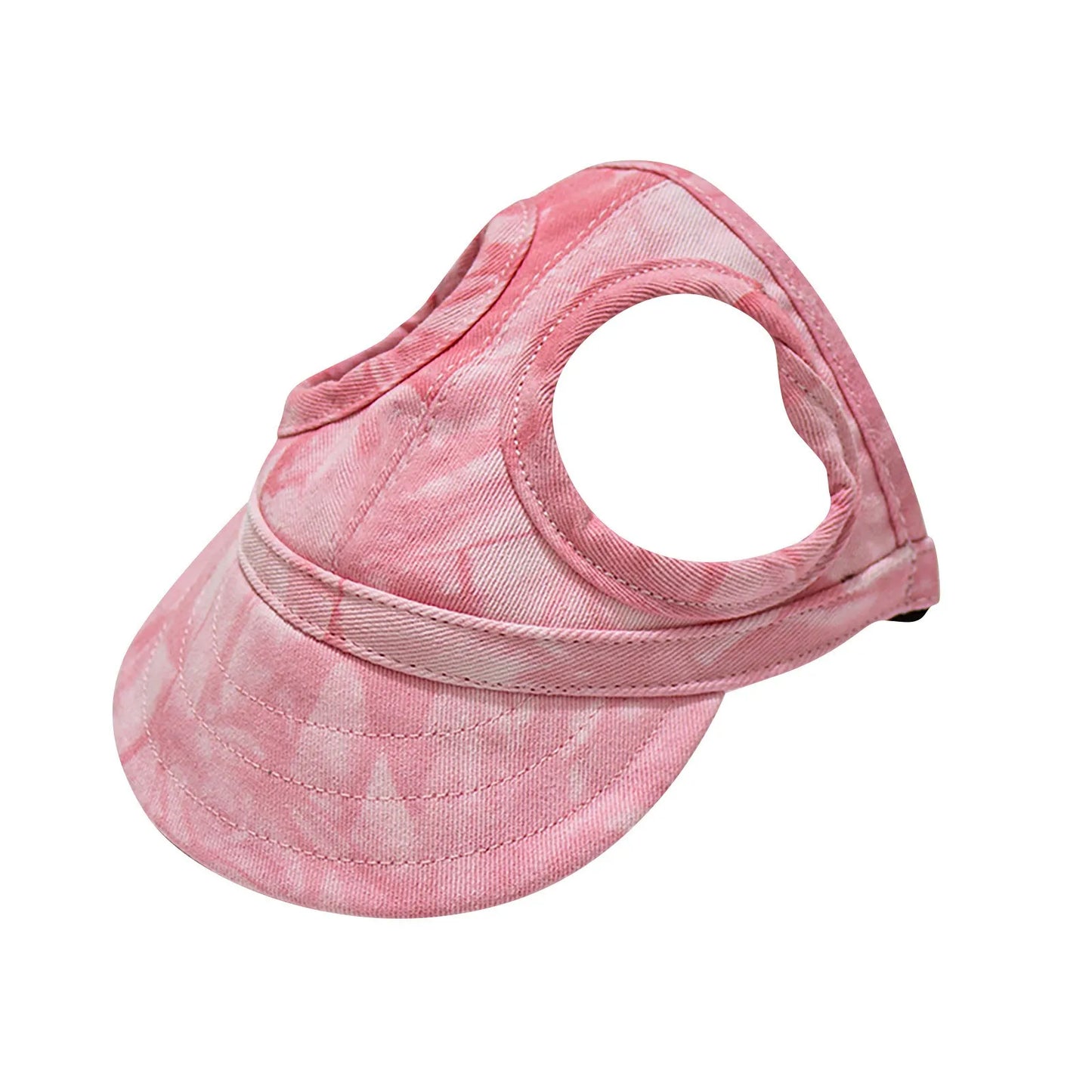 Dog Summer Oxford Visor Hat Leather Cap For Small Dogs