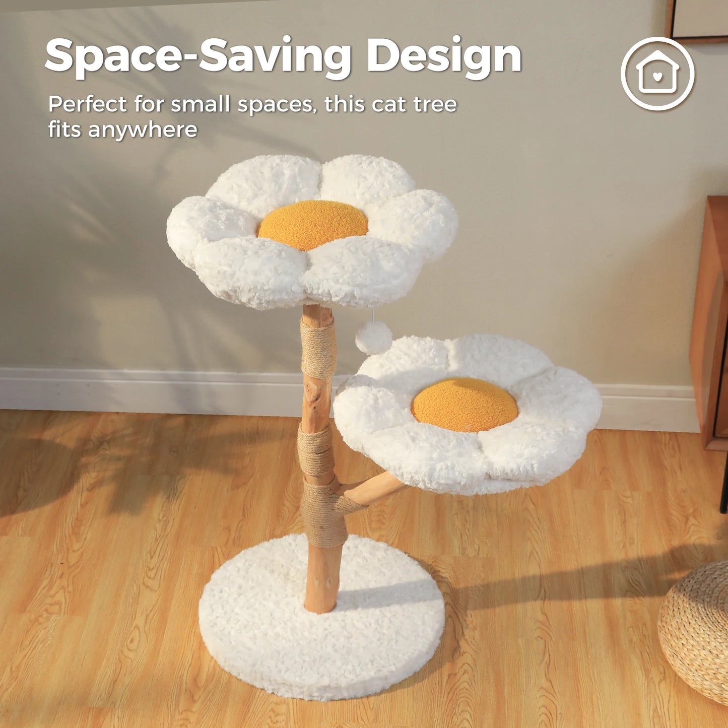 PAWZ Road Modern Cat Tree With Solid Wood Scratching Posts