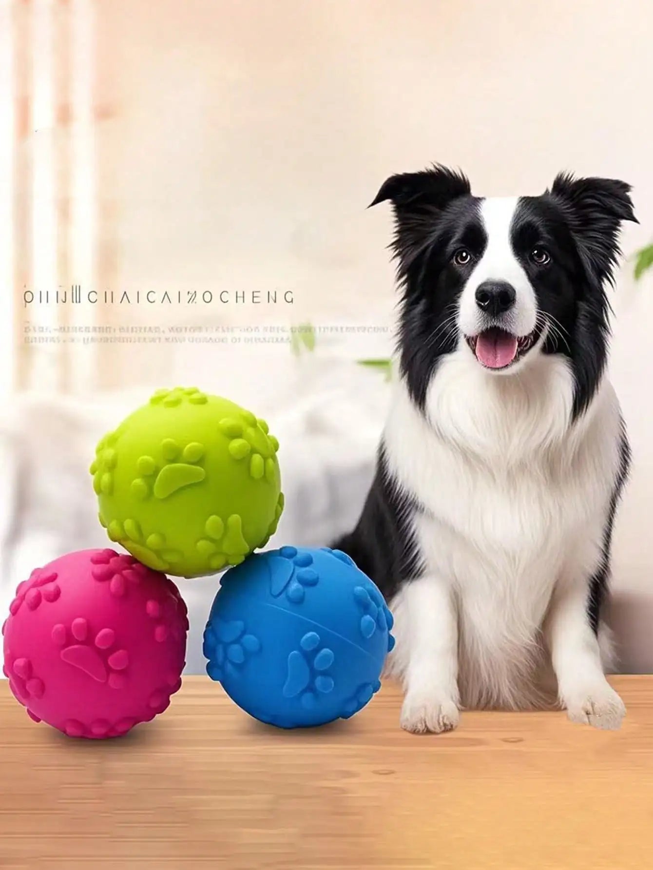 Natural Latex Squeaky Paw Shaped Dog Chew Toy For Puppies