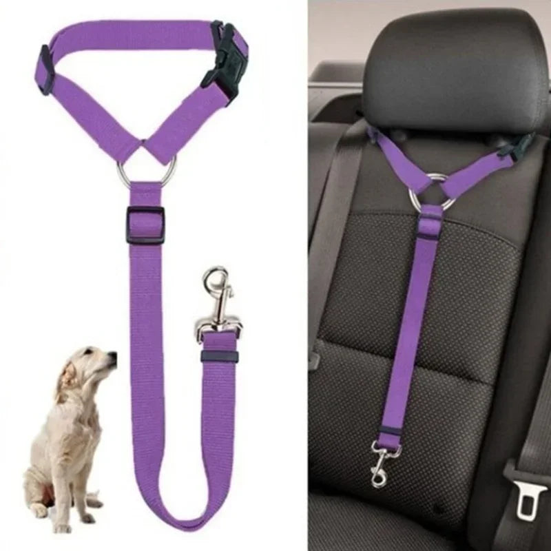 Nylon Pet Car Seat Belt Leash And Backseat Safety Harness