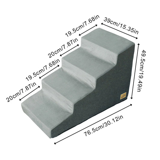 Dog Steps For Small Dogs Three Quarter Steps Stairs Ramp With Washable Cover