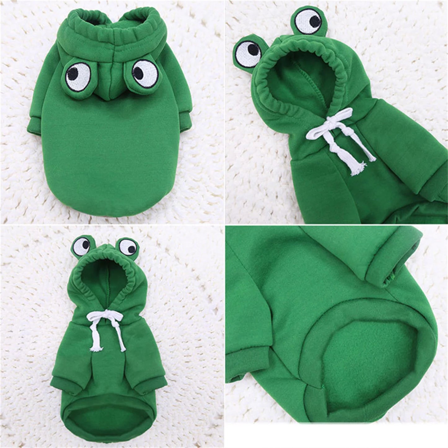 Dog Hoodie Coat Carrot Frog Shape Warm Fleece Outerwear