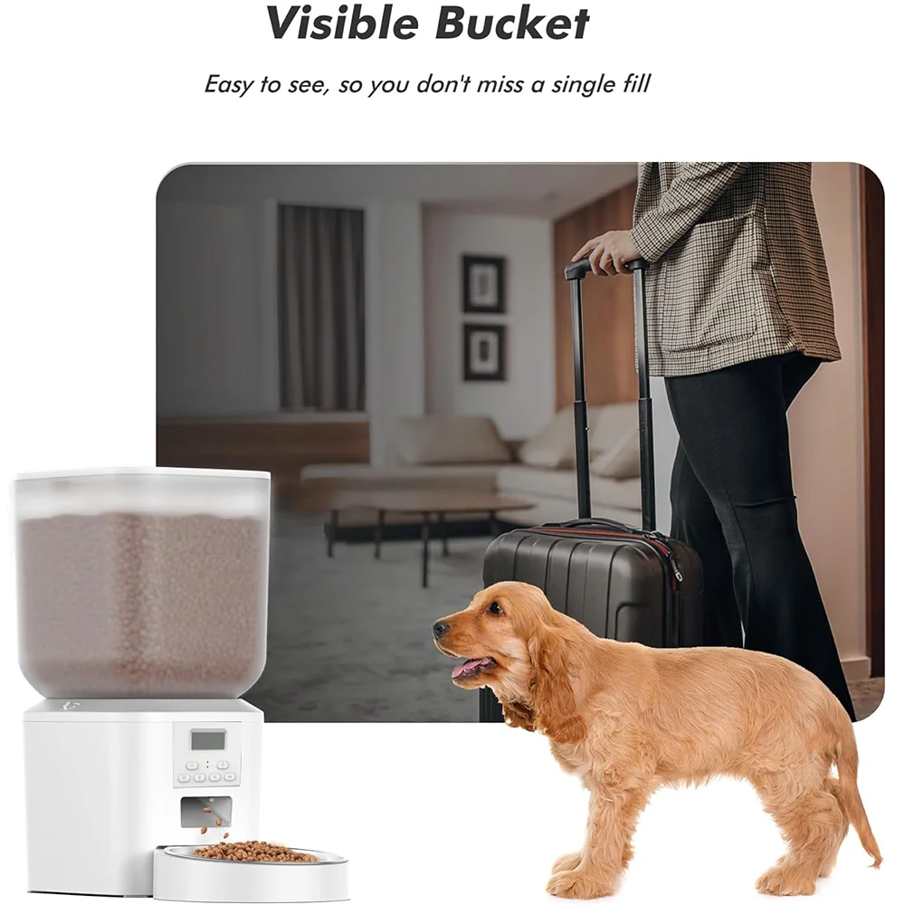 Nityers Automatic Cat Feeder Key Control And Voice Recorder