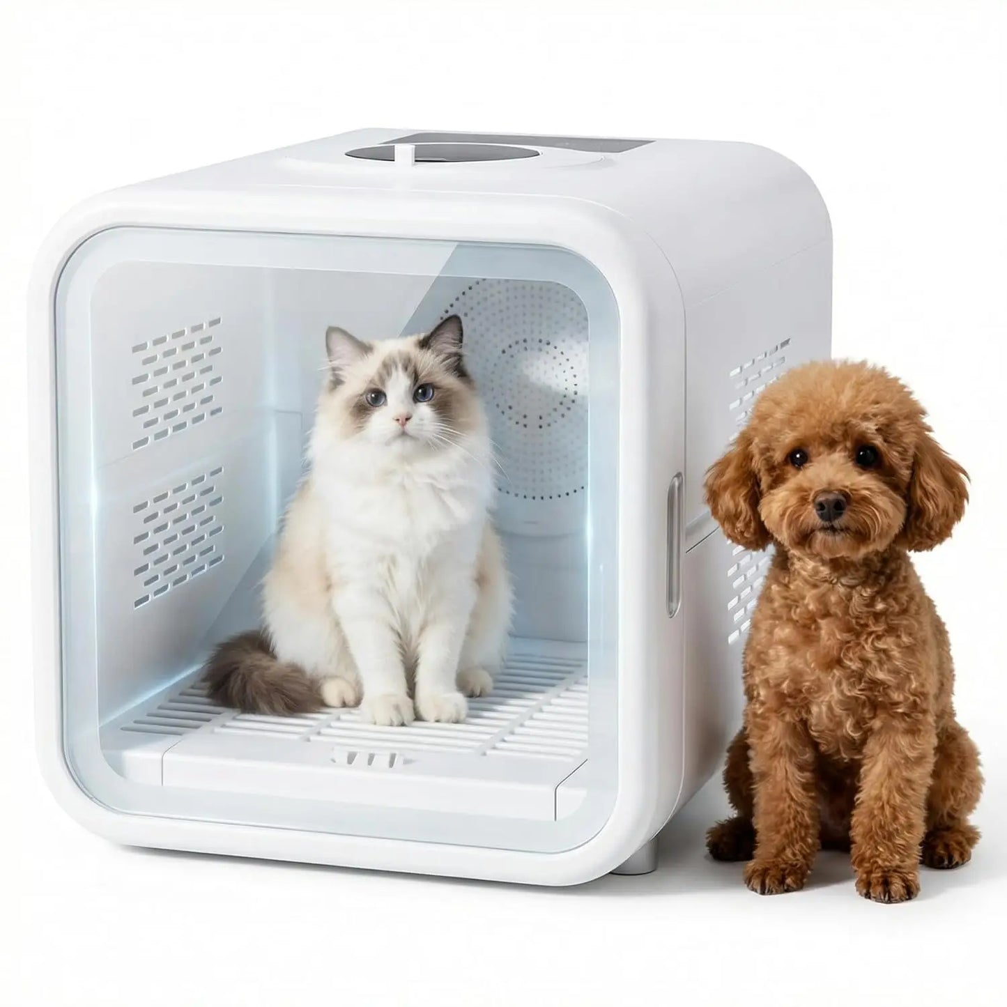 Quiet Pet Dryer Box 360 Degree Fast Dry Grooming Enclosed