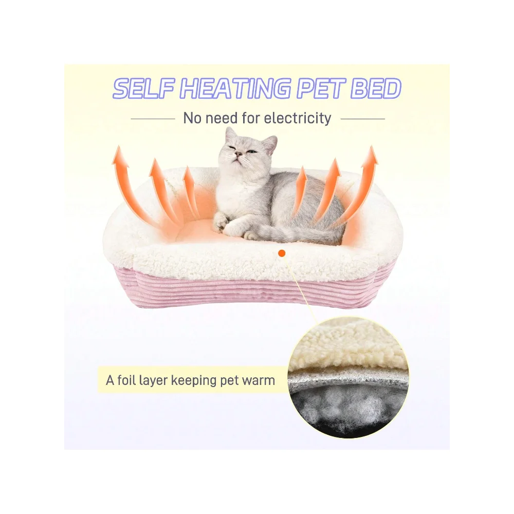XMSJ Thickened Plush Cat Dog Bed With Non Slip Bottom