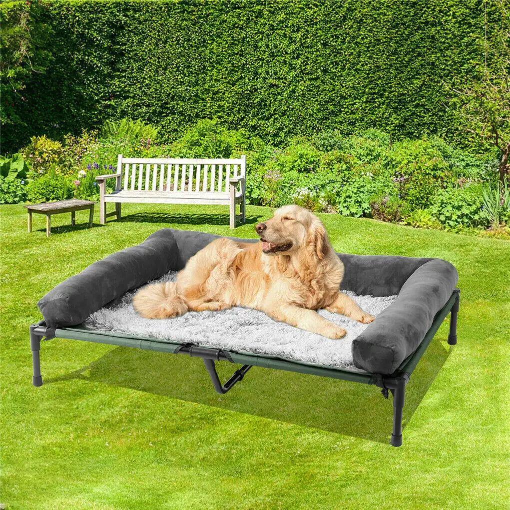 Bingopaw Elevated Pet Lounger Bed With Breathable Cooling Design