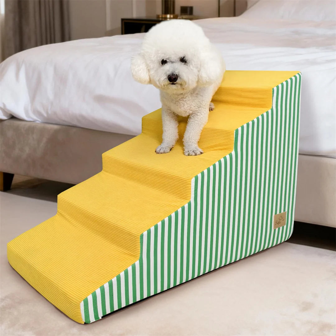 Non-Slip Dog Stairs High Density Foam With Removable Cover