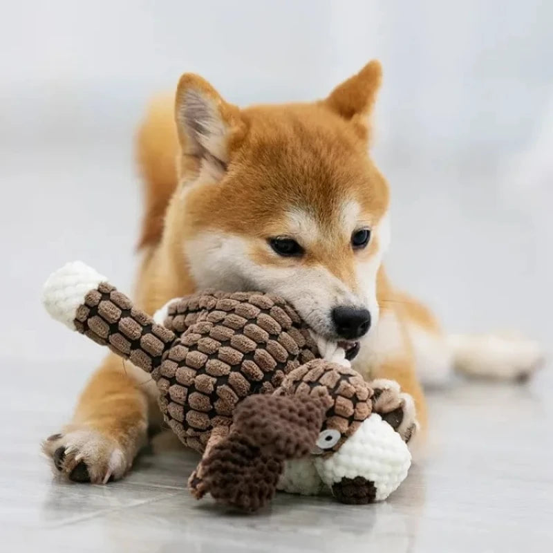 Plush Squeaky Puppy Chew Toy Donkey Design For Small Dogs