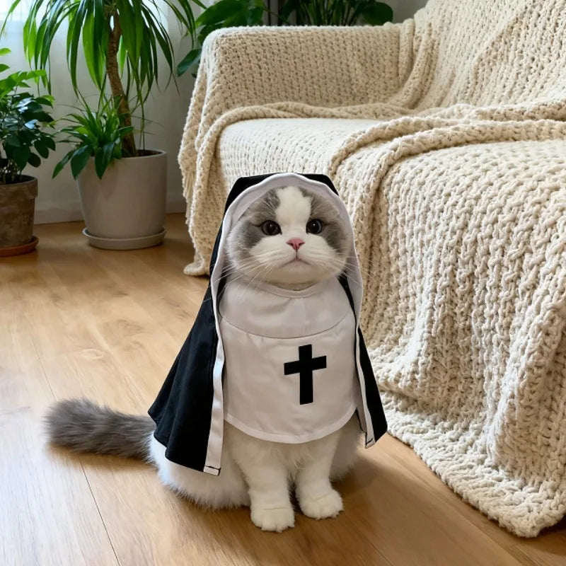 DKSTINYE Funny Kitten Jesus Costume For Dogs And Cats