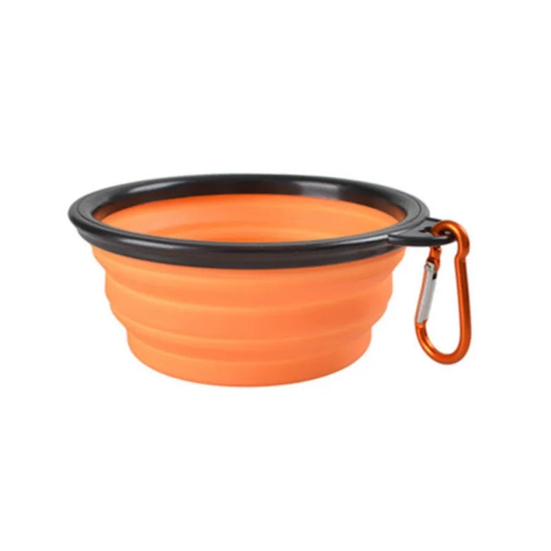 Portable Pet Food Bowl Durable TPR Collapsible Travel Bowl