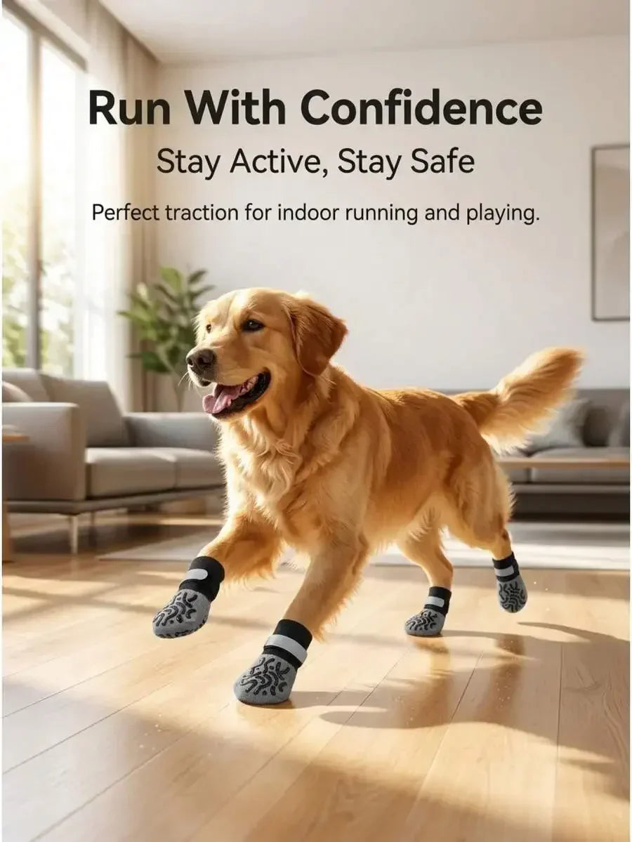 Non-Slip Dog Socks for Medium to Large Dogs Leg Protectors