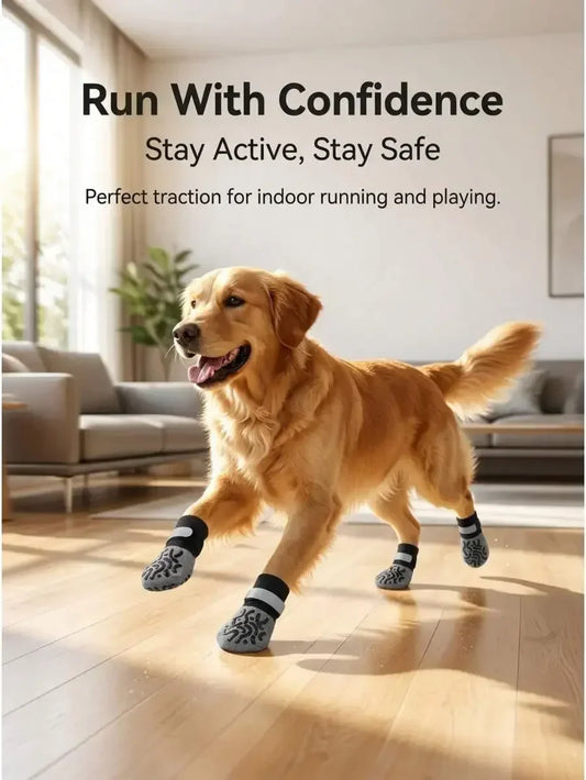 Non-Slip Dog Socks for Medium to Large Dogs Leg Protectors