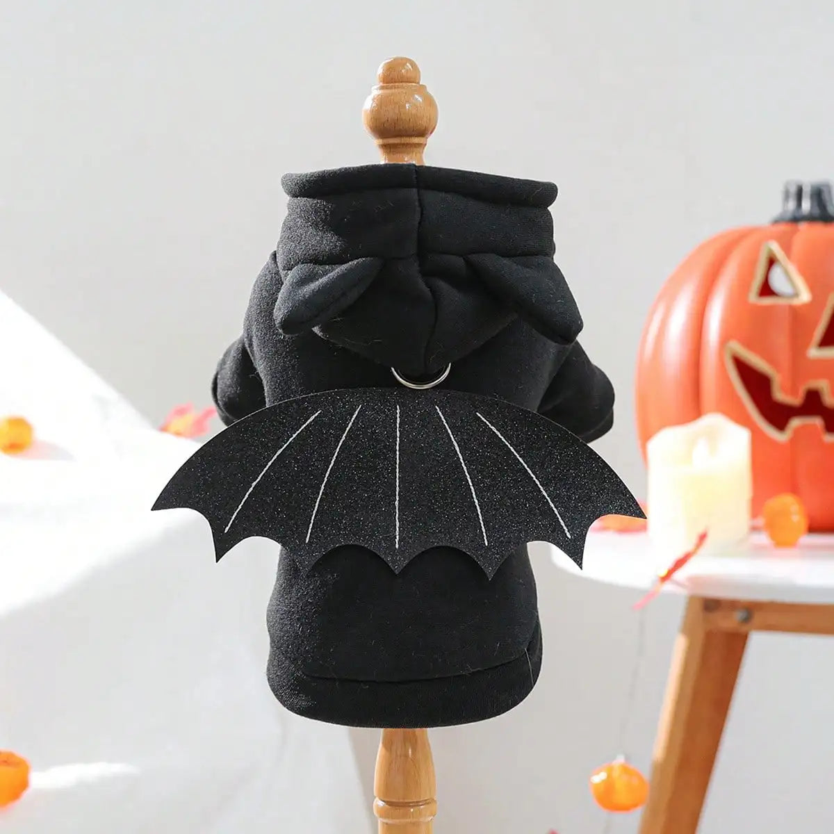 3D Bat Wings Dog Halloween Costume Hoodie For Pet Parties