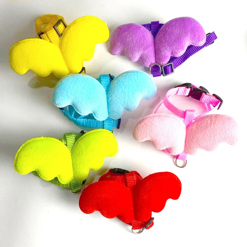Cute Angel Wing Rabbit Harness And Leash For Pets Adjustable