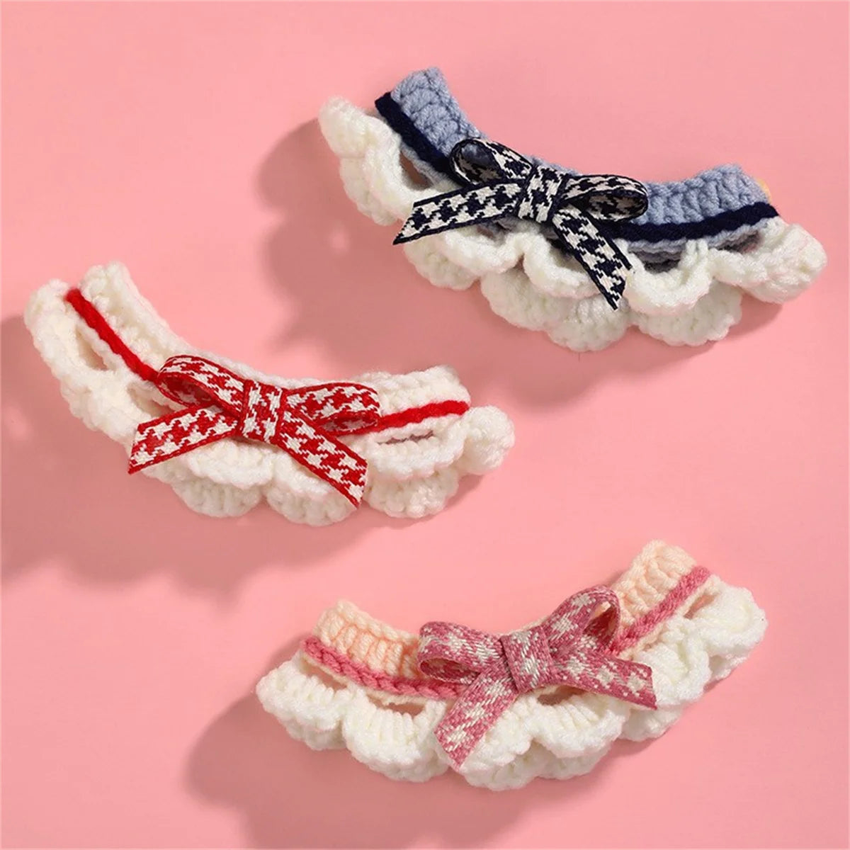 Adjustable Absorbent Pet Collar With Decorative Bow Knot Design