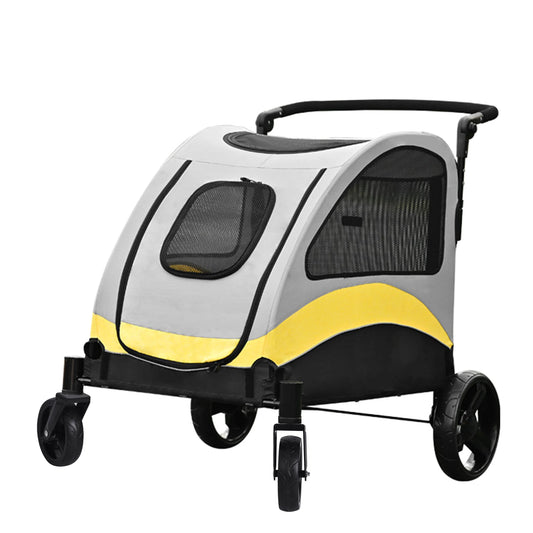 Portable Foldable Pet Stroller With Breathable Carrier