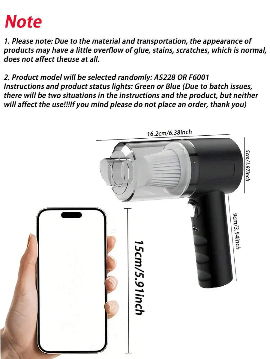Rechargeable Wireless Pet Hair Vacuum Cleaner for Car and Home
