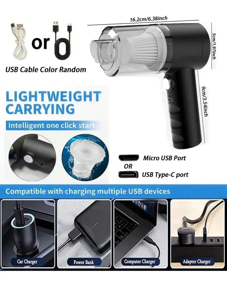 Rechargeable Wireless Pet Hair Vacuum Cleaner for Car and Home