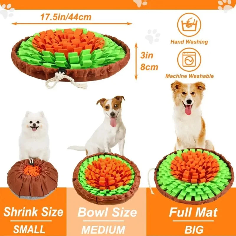 Washable Felt Pet Sniffing Pad Foldable Dog Slow Feeding Mat