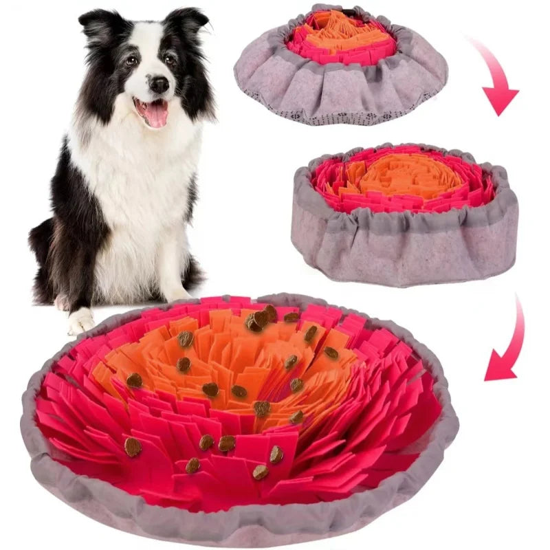 Washable Felt Pet Sniffing Pad Foldable Dog Slow Feeding Mat
