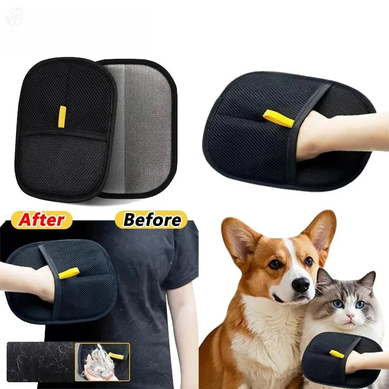 Pet Hair Removal Gloves Reusable Static Grooming Mitts