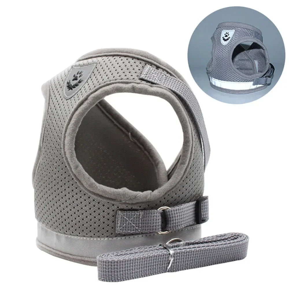 CAIBAN Cat Harness Leash Set Reflective Mesh Vest Adjustable