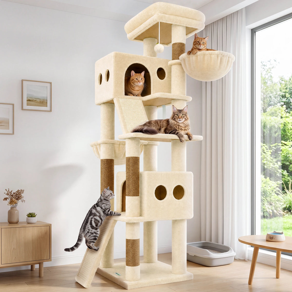 Globlazer Multi-Level Cat Tree Tower With Condos And Hammocks