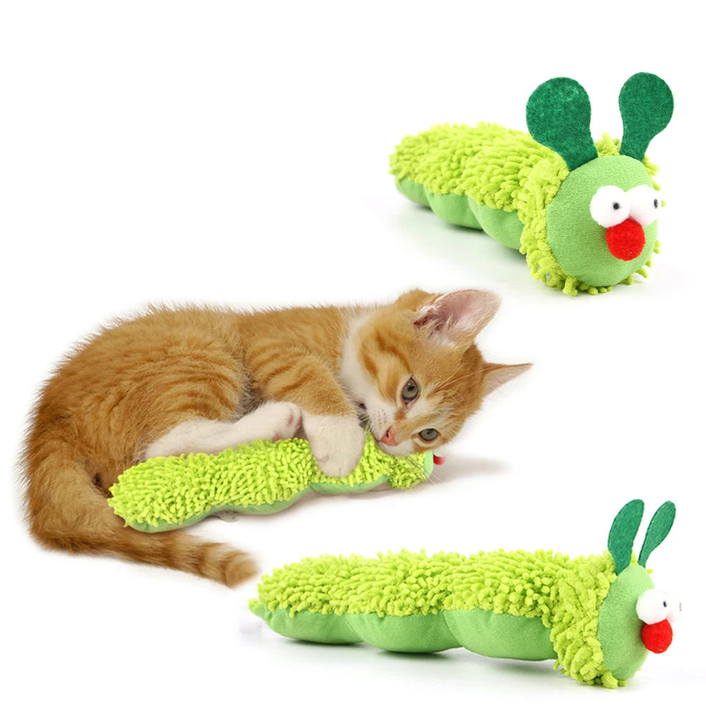 Cat Chew Toy Nylon Plush Teaser Catnip Molar Toy Kitten