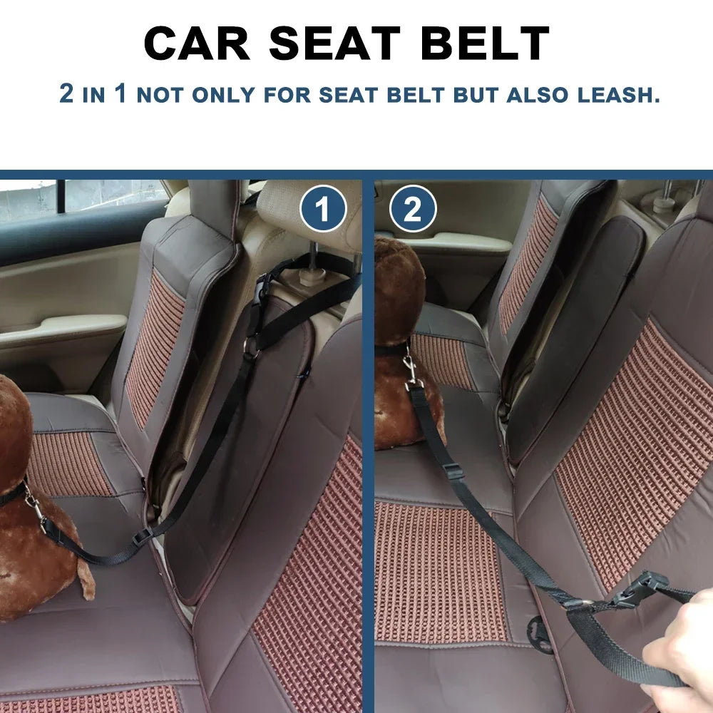 Nylon Pet Car Seat Belt Leash And Backseat Safety Harness
