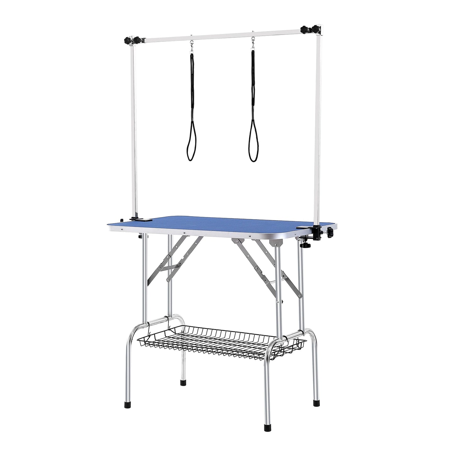 SucceBuy Two Arm Pet Grooming Table With Clamp Folding Stand