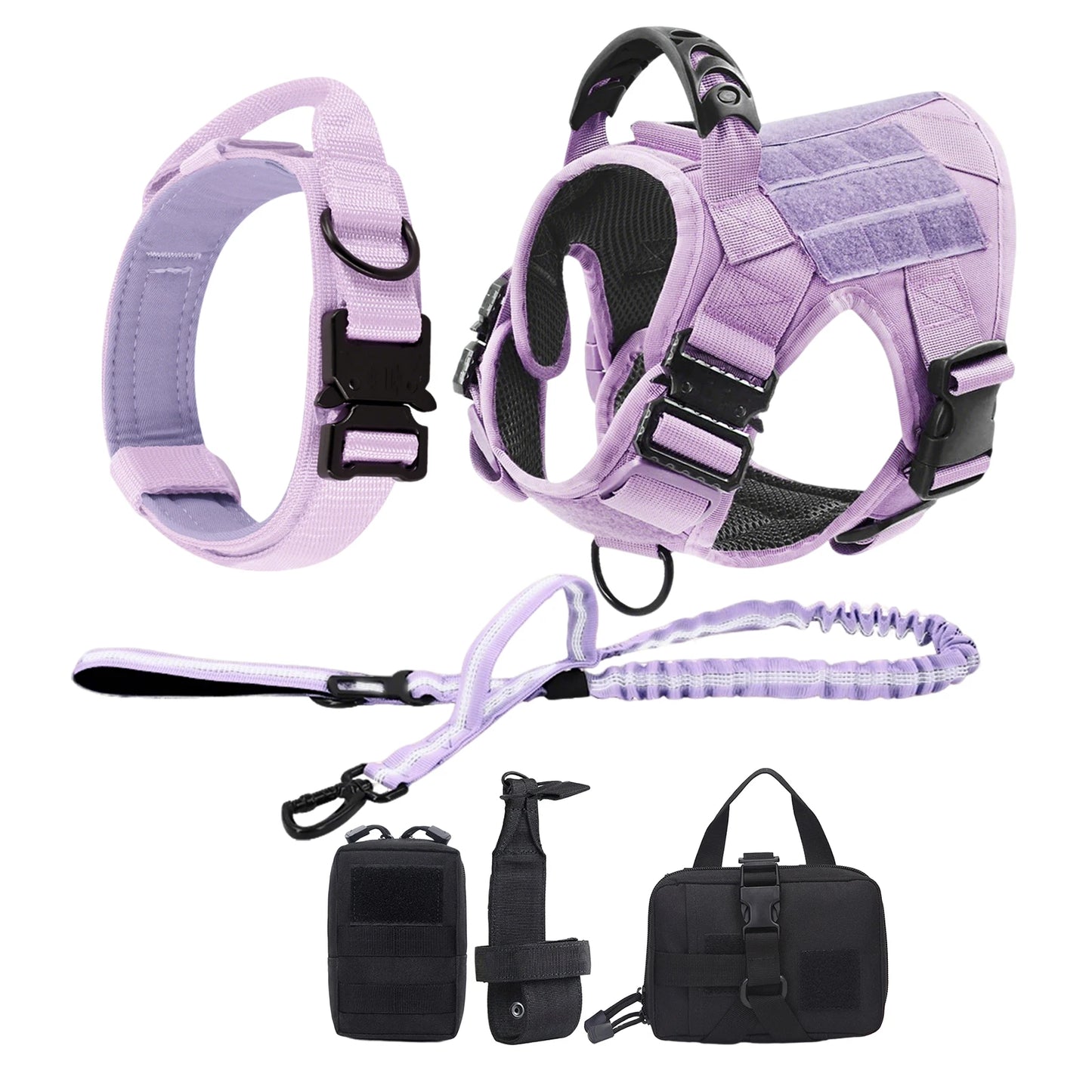 Military Camouflage Dog Harness Vest With Leash For Training