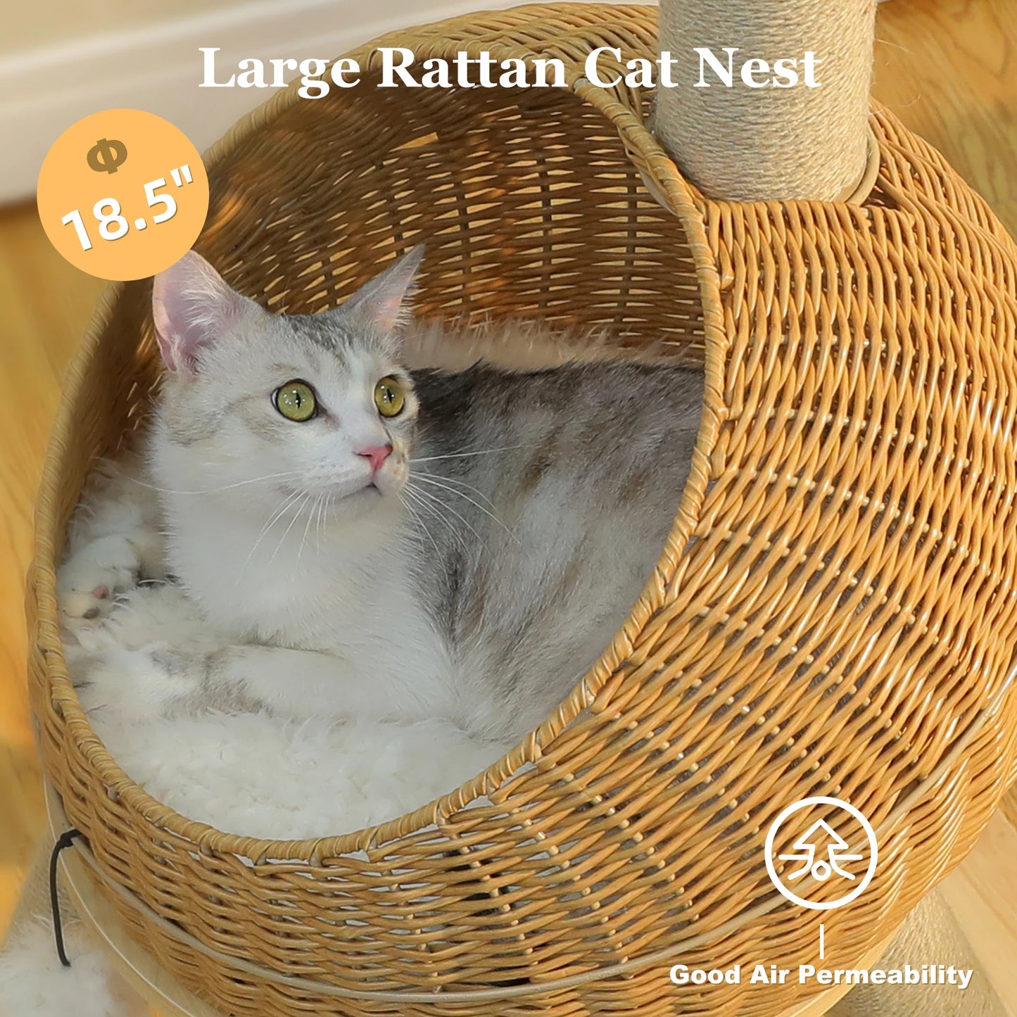 PAWZ Road Dinosaur Cat Tree Tower Three Tier Sisal Scratching Post Rattan Condo