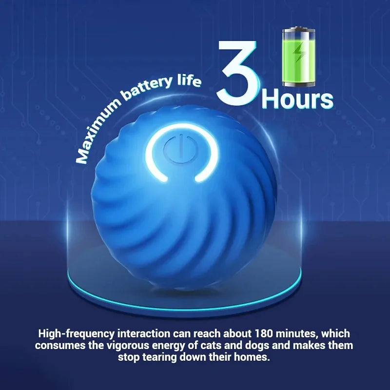 Automatic Moving Dog Toy USB Powered Interactive Chew Ball