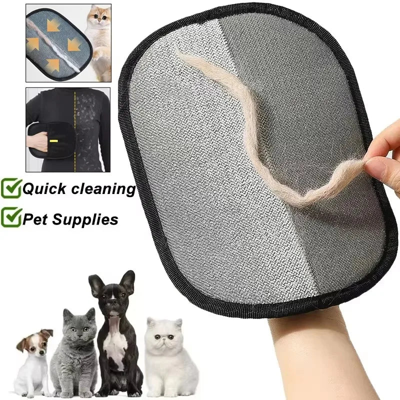 Pet Hair Removal Gloves Reusable Static Grooming Mitts
