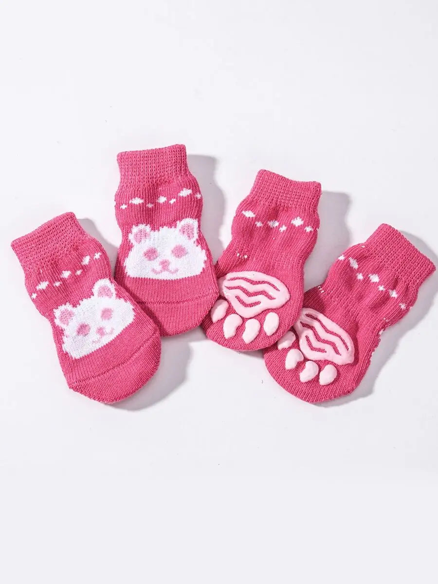Dog Socks Anti-Slip Paw Protectors Breathable Warm For Indoor Outdoor