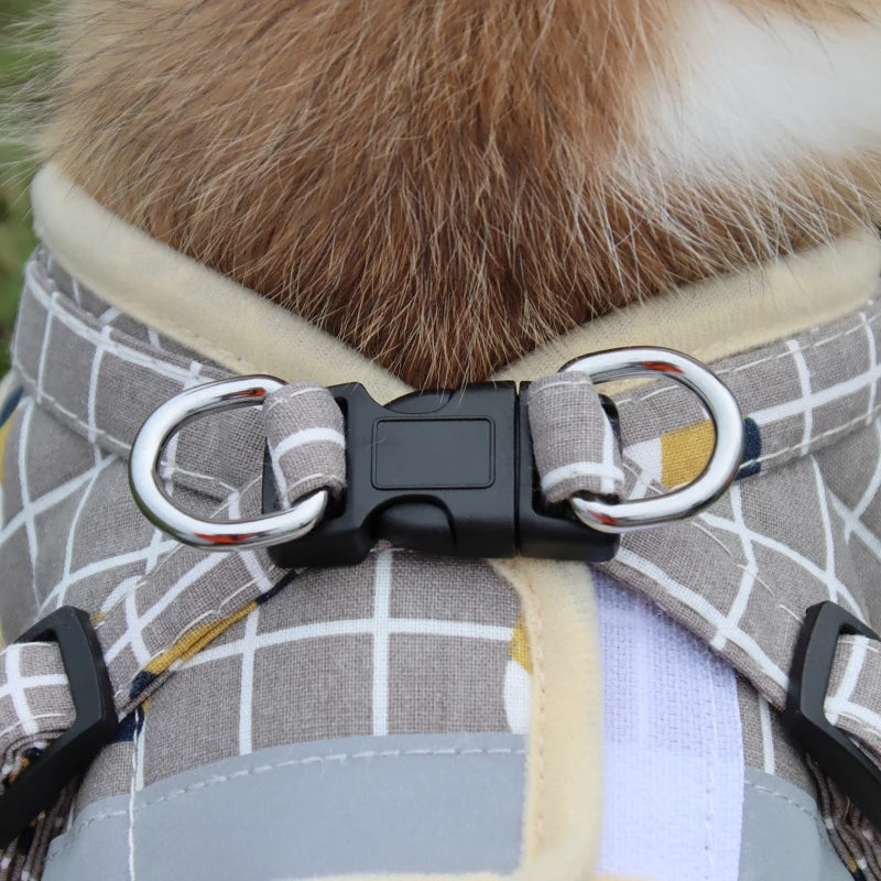 Nylon Puppy Harness Vest With Leash Reflective Breathable For Dogs